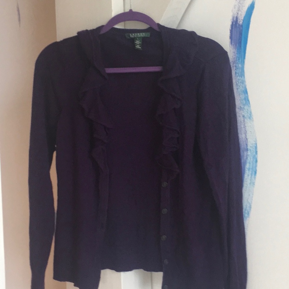 Lauren by Ralph Lauren beautiful purple cardigan
